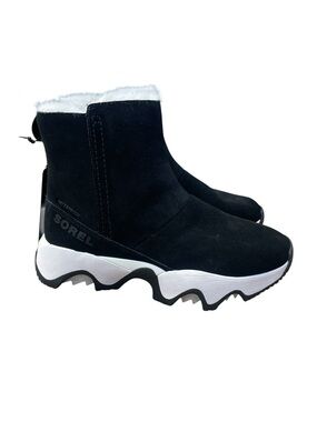 SOREL Kinetic Impact Short Boot, Black/White, Women’s, Size 8, NWT